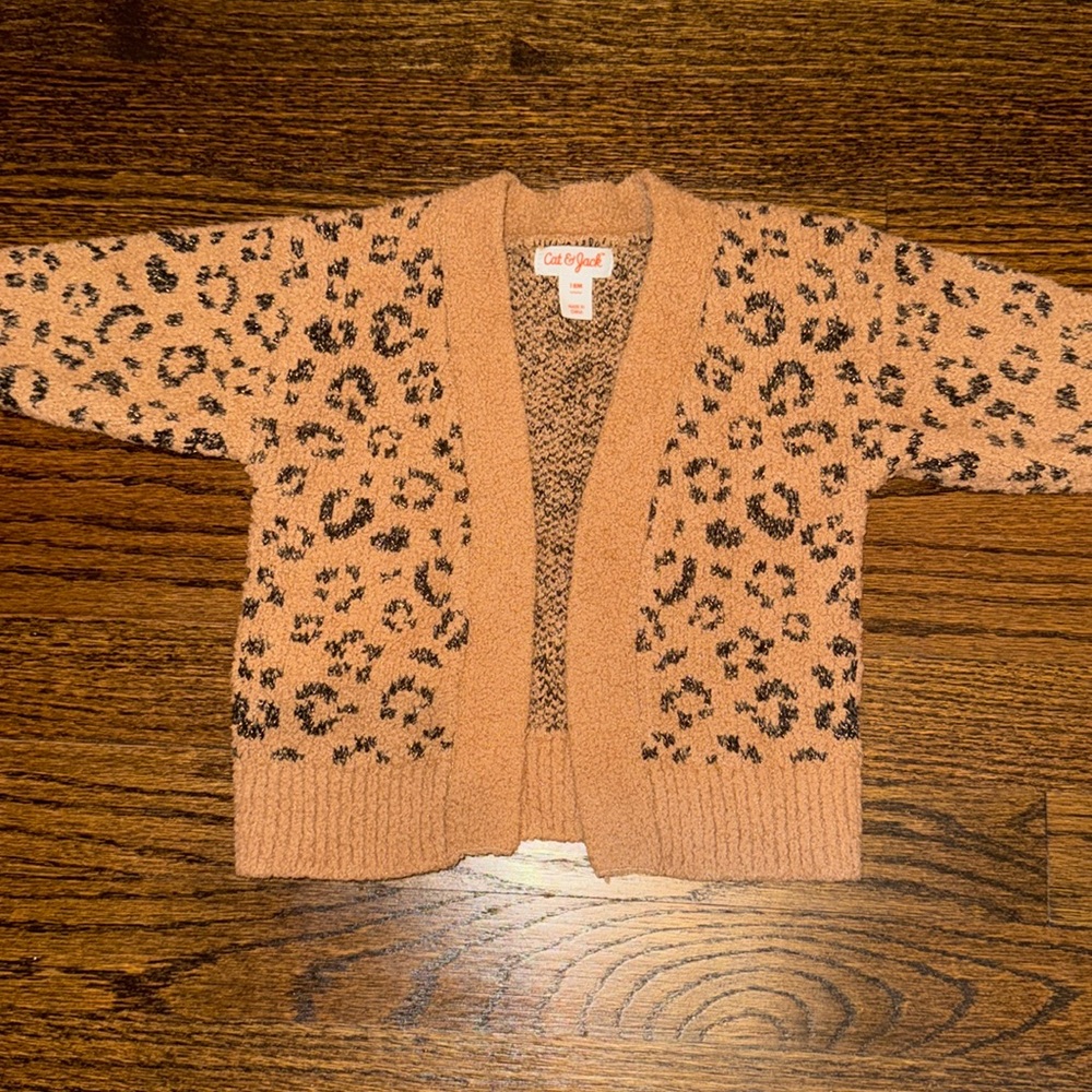 Cat & Jack toddler Leopard Cardigan